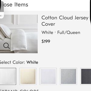 West Elm Cotton Cloud Jersey Duvet Cover - White